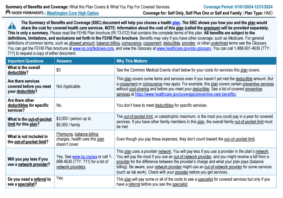 FEHB Plan Brochures, Forms & More Kaiser Permanente