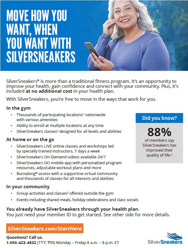 SilverSneakers Healthy Aging Program Flyer